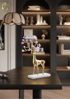 Maison Couture - Set 2 Tượng Hươu Đồng Omega Améthyste Les Sentinelles De La Forêt-TƯỢNG TRANG TRÍ-CẬU HAI HOME DECOR