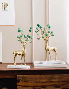 Maison Couture - Set 2 Tượng Hươu Đồng Omega Améthyste Les Sentinelles De La Forêt-TƯỢNG TRANG TRÍ-CẬU HAI HOME DECOR