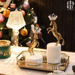 Maison Couture - Set 2 Tượng Ngựa Royal Horse Blue Quartz-TƯỢNG TRANG TRÍ-CẬU HAI HOME DECOR