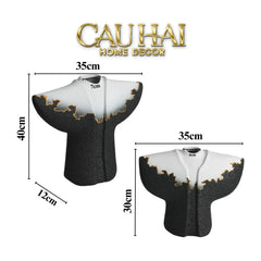 Maison Couture - Set 2 Tượng Quốc Phục Oriental Traditional Costume Lava Mantle H30/35-TƯỢNG TRANG TRÍ-CẬU HAI HOME DECOR