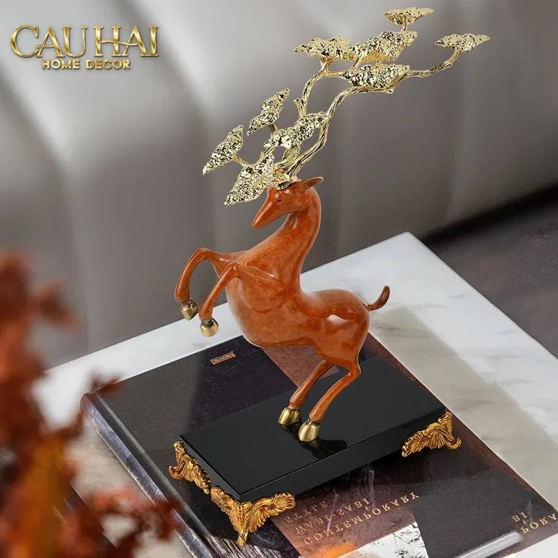 Maison Couture - Set 2 Tượng Thiên Gạc Hươu Les Cerfs Jumeaux à la Ramure Divine 37/44-TƯỢNG TRANG TRÍ-CẬU HAI HOME DECOR