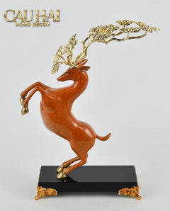 Maison Couture - Set 2 Tượng Thiên Gạc Hươu Les Cerfs Jumeaux à la Ramure Divine 37/44-TƯỢNG TRANG TRÍ-CẬU HAI HOME DECOR