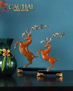 Maison Couture - Set 2 Tượng Thiên Gạc Hươu Les Cerfs Jumeaux à la Ramure Divine 37/44-TƯỢNG TRANG TRÍ-CẬU HAI HOME DECOR