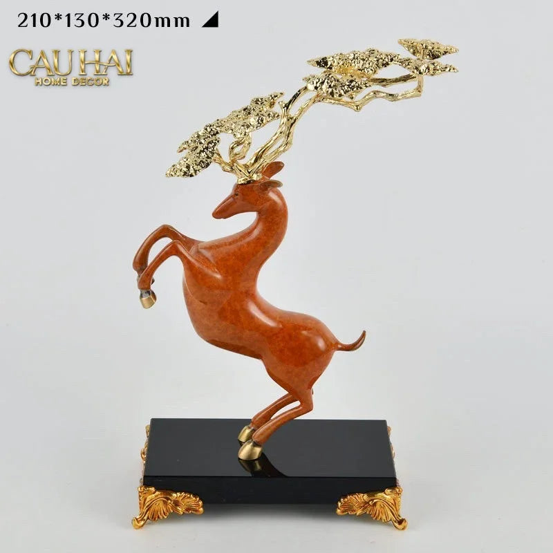 Maison Couture - Set 2 Tượng Thiên Gạc Hươu Les Cerfs Jumeaux à la Ramure Divine 37/44-TƯỢNG TRANG TRÍ-CẬU HAI HOME DECOR