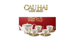 Maison Couture - Set Bình Trà 6 Tách Hoàng Kim Hưng Vượng Oriental Héritage Tea Set 15pcs-SET BÌNH TRÀ-CẬU HAI HOME DECOR