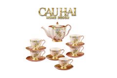 Maison Couture - Set Bình Trà 6 Tách Hoàng Kim Hưng Vượng Oriental Héritage Tea Set 15pcs-SET BÌNH TRÀ-CẬU HAI HOME DECOR
