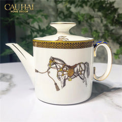 Maison Couture - Set Bình Trà 6 Tách La Selle Royale H Class Tea Set Orange Harnais 19pcs-CẬU HAI HOME DECOR