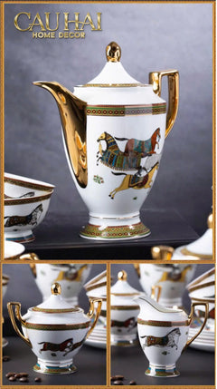 Maison Couture - Set Bình Trà Cà Phê Oriental Équestre Héritage Tea & Coffee Set | 15pcs-SET BÌNH TRÀ-CẬU HAI HOME DECOR