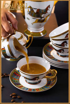 Maison Couture - Set Bình Trà Cà Phê Oriental Équestre Héritage Tea & Coffee Set | 15pcs-SET BÌNH TRÀ-CẬU HAI HOME DECOR