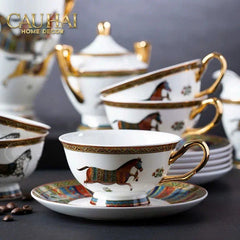 Maison Couture - Set Bình Trà Cà Phê Oriental Équestre Héritage Tea & Coffee Set | 15pcs-SET BÌNH TRÀ-CẬU HAI HOME DECOR