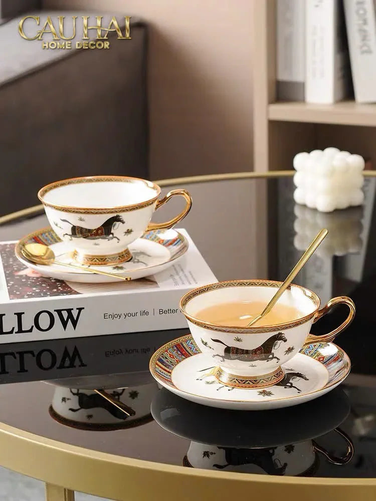 Maison Couture - Set Bình Trà Cà Phê Oriental Équestre Héritage Tea & Coffee Set | 15pcs-SET BÌNH TRÀ-CẬU HAI HOME DECOR