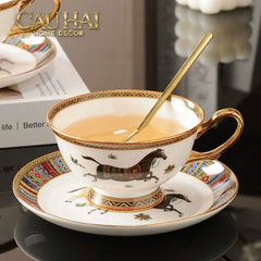 Maison Couture - Set Bình Trà Cà Phê Oriental Équestre Héritage Tea & Coffee Set | 15pcs-SET BÌNH TRÀ-CẬU HAI HOME DECOR