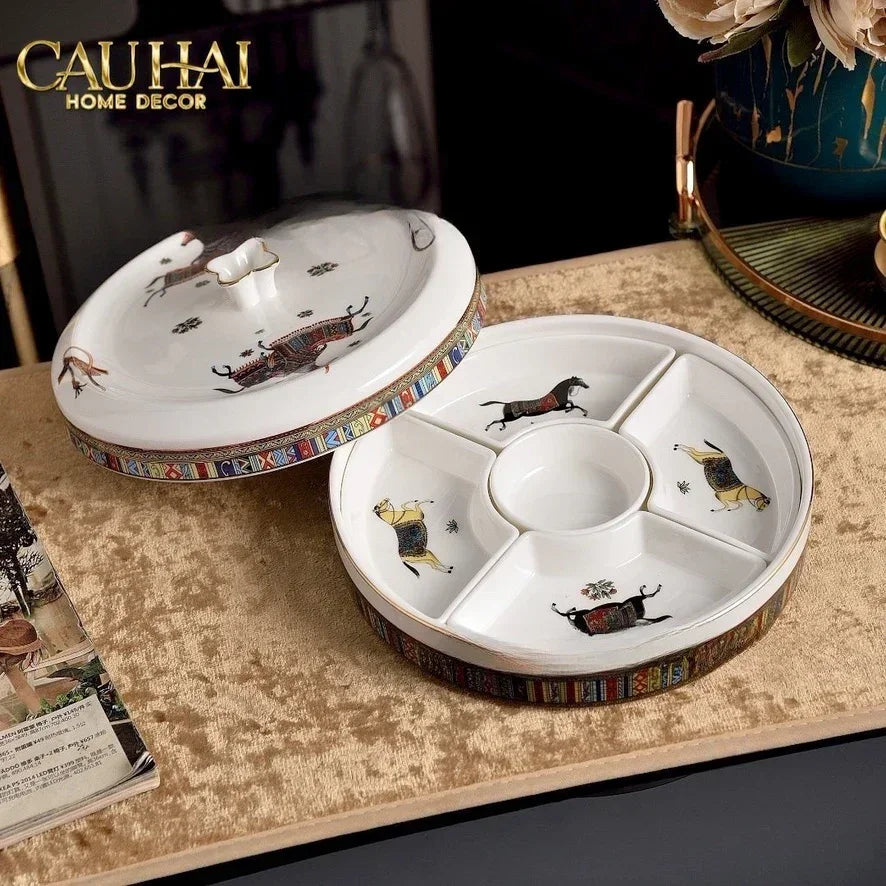 Maison Couture - Set Bình Trà H Class Legacy Équestre Héritage Harnais · Théière Ronde 15Pcs Tea Set-SET BÌNH TRÀ-CẬU HAI HOME DECOR