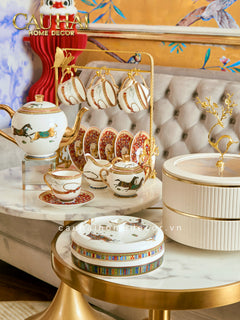 Maison Couture - Set Bình Trà H Class Legacy Équestre Héritage Harnais · Théière Ronde 15Pcs Tea Set-SET BÌNH TRÀ-CẬU HAI HOME DECOR