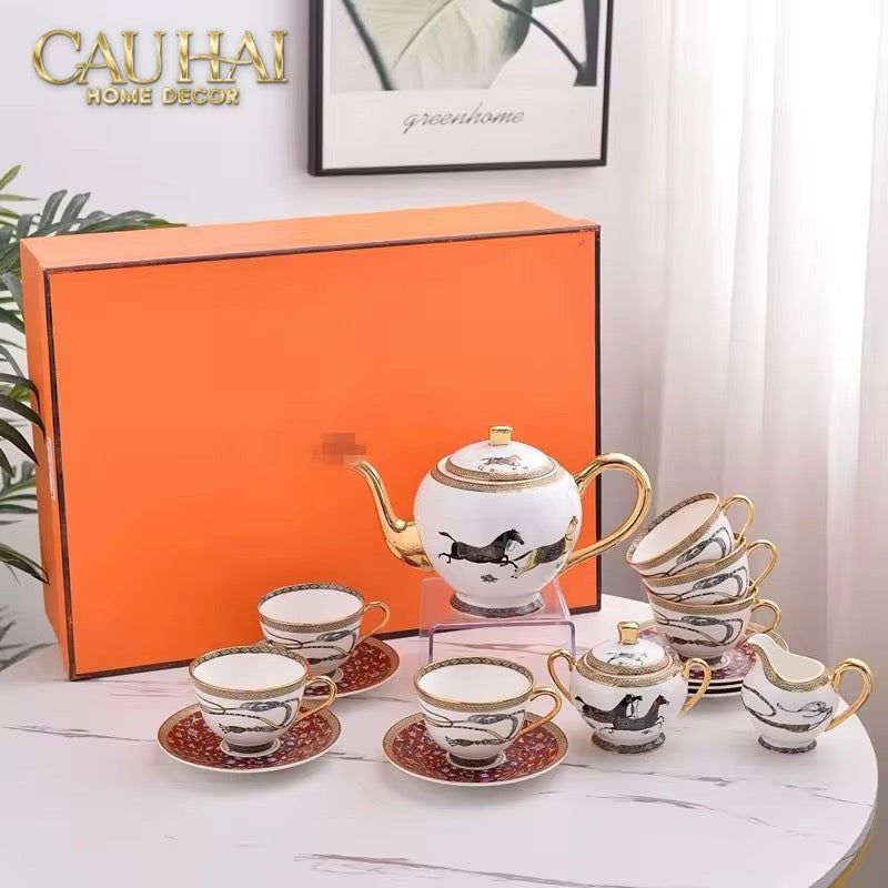 Maison Couture - Set Bình Trà Legacy Équestre Héritage Harnais · Théière Ronde 15Pcs - CẬU HAI HOME DECOR