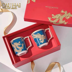 Maison Couture - Set Bình Trà Long Phụng 6 Tách - Dynasty Eternal Ascendant Guardian Dou 13Pcs-BỘ BÌNH TRÀ-CẬU HAI HOME DECOR