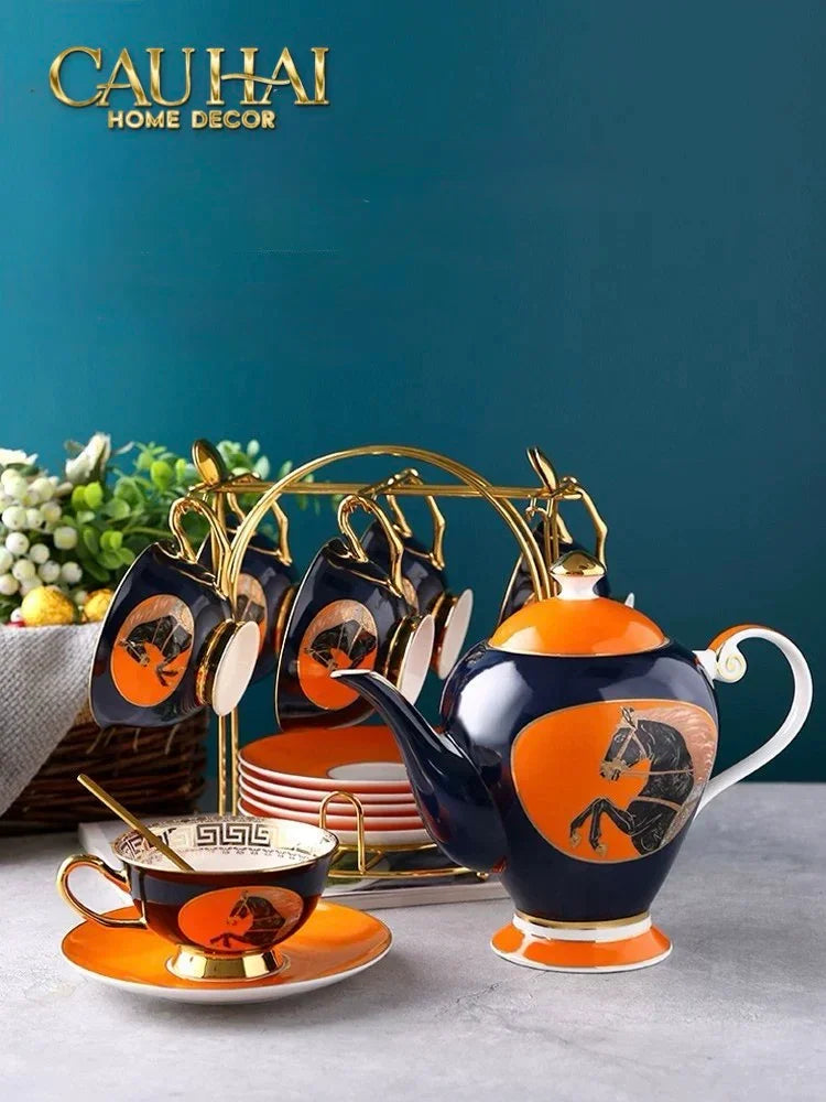 Maison Couture - Set Bình Trà Regal Legendary Impérial Noble Équestre Tea Set 15pcs-BỘ BÌNH TRÀ-CẬU HAI HOME DECOR