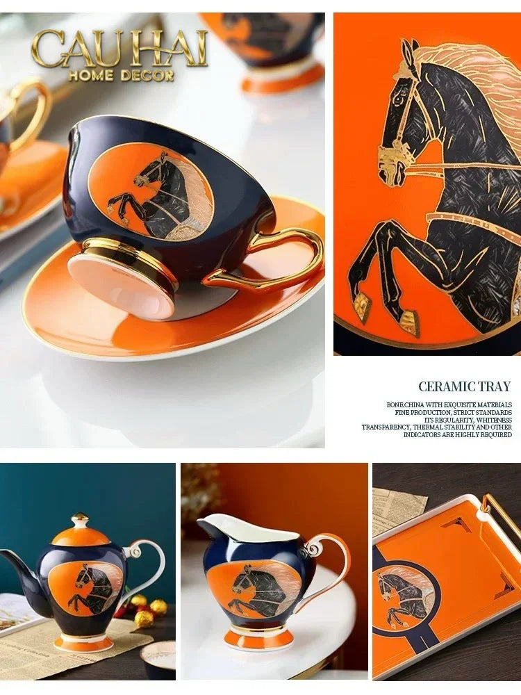 Maison Couture - Set Bình Trà Regal Legendary Impérial Noble Équestre Tea Set 15pcs-BỘ BÌNH TRÀ-CẬU HAI HOME DECOR