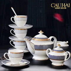 Maison Couture - Set Bình Trà Royal Dynasty 21 Pcs Ss25-SET BÌNH TRÀ-CẬU HAI HOME DECOR