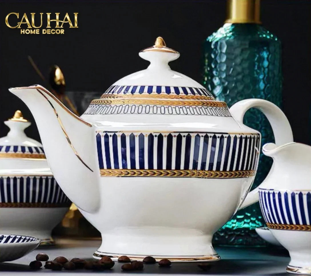 Maison Couture - Set Bình Trà Royal Dynasty 21 Pcs Ss25-SET BÌNH TRÀ-CẬU HAI HOME DECOR