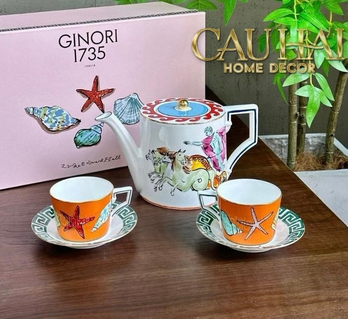 Maison Couture - Set Bình Trà. Ginori Labirito Verde Héritage Tea Set 5 Pcs Giftbox - CẬU HAI HOME DECOR
