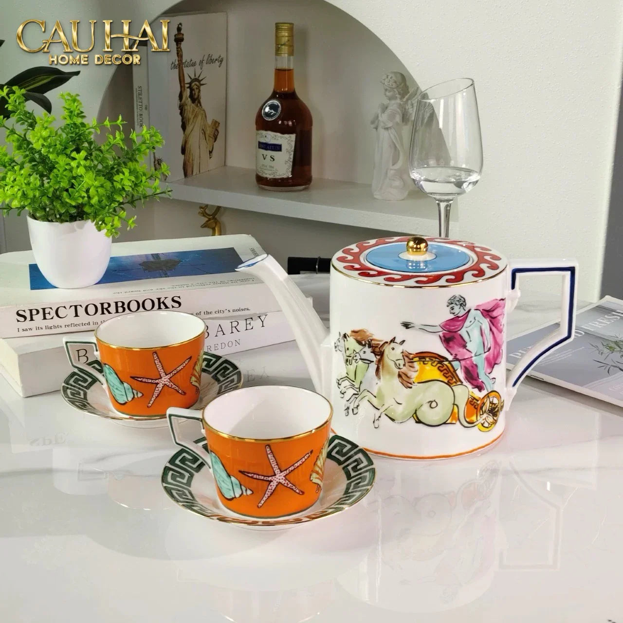 Maison Couture - Set Bình Trà. Ginori Labirito Verde Héritage Tea Set 5 Pcs Giftbox-SET BÌNH TRÀ-CẬU HAI HOME DECOR