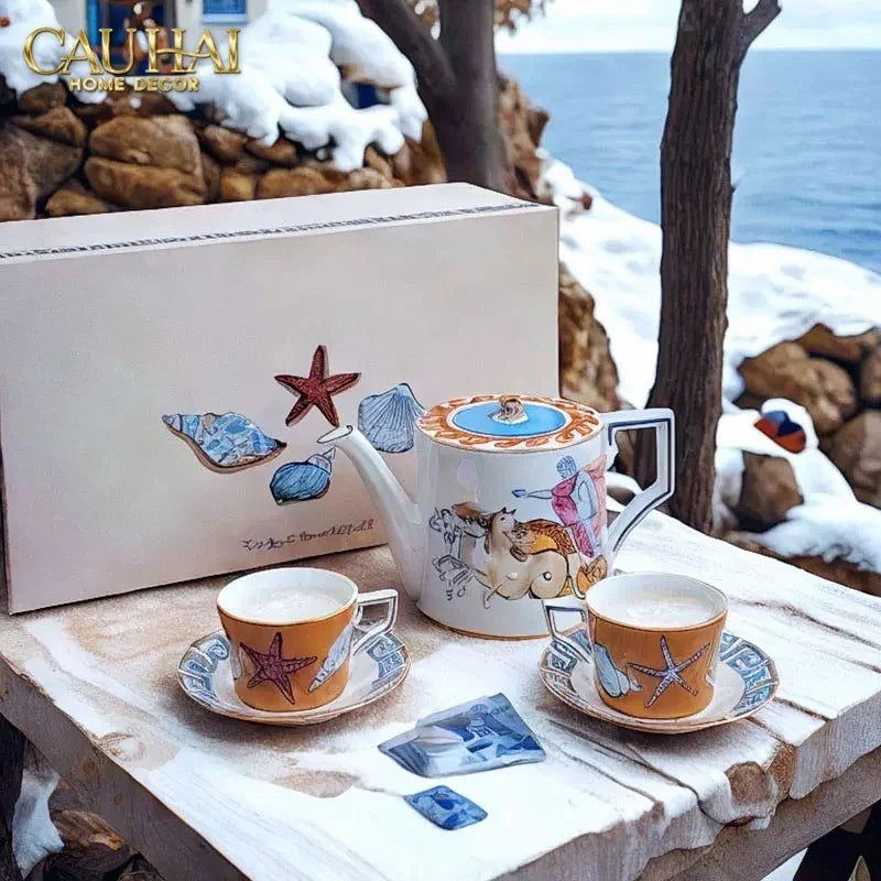 Maison Couture - Set Bình Trà. Ginori Labirito Verde Héritage Tea Set 5 Pcs Giftbox-SET BÌNH TRÀ-CẬU HAI HOME DECOR