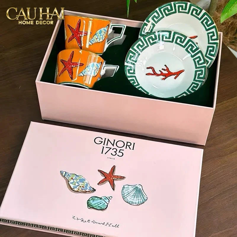 Maison Couture - Set Bình Trà. Ginori Labirito Verde Héritage Tea Set 5 Pcs Giftbox-SET BÌNH TRÀ-CẬU HAI HOME DECOR