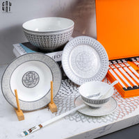 Maison Couture - Set Chén Dĩa 1 Người - Le Gris D'Héritage Mosaique H Class 6Pcs-SET CHÉN DĨA-CẬU HAI HOME DECOR