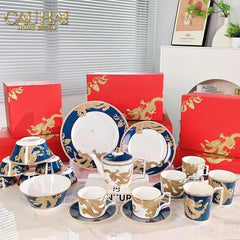Maison Couture - Set Chén Dĩa Bàn Ăn Long Phụng Eternal Ascendant Tableware Collection-CẬU HAI HOME DECOR