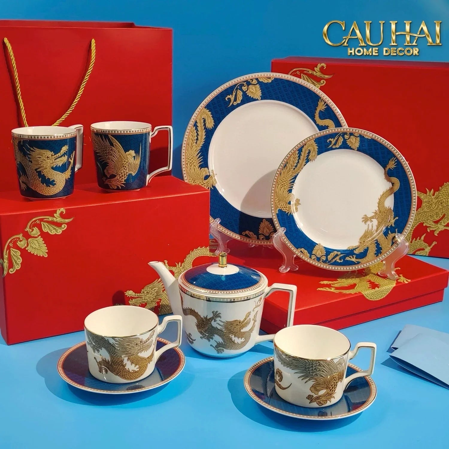 Maison Couture - Set Chén Dĩa Bàn Ăn Long Phụng Eternal Ascendant Tableware Collection-CẬU HAI HOME DECOR