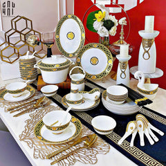 Maison Couture - Set Chén Dĩa Medusa Golden Greek Key V Class 48Pcs-SET CHÉN DĨA-CẬU HAI HOME DECOR