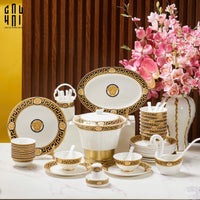 Maison Couture - Set Chén Dĩa Medusa Golden Greek Key V Class 48Pcs-SET CHÉN DĨA-CẬU HAI HOME DECOR