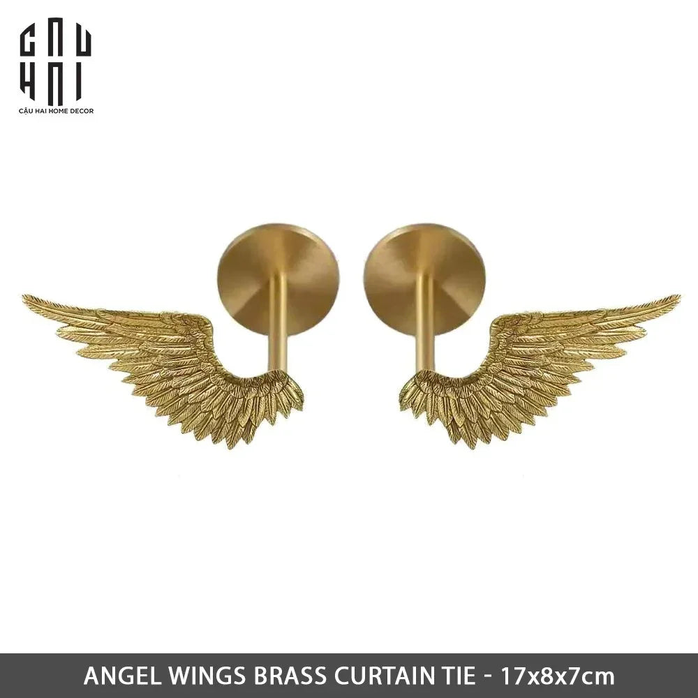Maison Couture - Set Cột Màn Đồng Brasson Angel Wings Brass Curtain Holdbacks-RÈM & MÀN CHE-CẬU HAI HOME DECOR