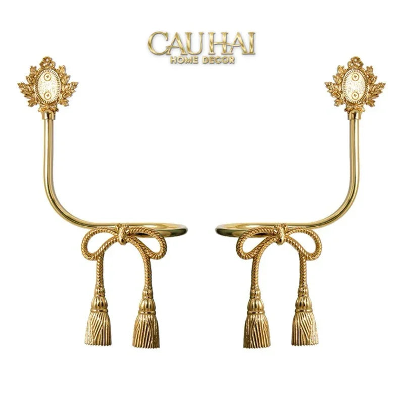Maison Couture - Set Cột Màn Đồng - Golden Barocco Curtain Holdbacks-CẬU HAI HOME DECOR