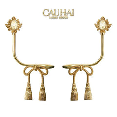 Maison Couture - Set Cột Màn Đồng - Golden Barocco Curtain Holdbacks-RÈM & MÀN CHE-CẬU HAI HOME DECOR