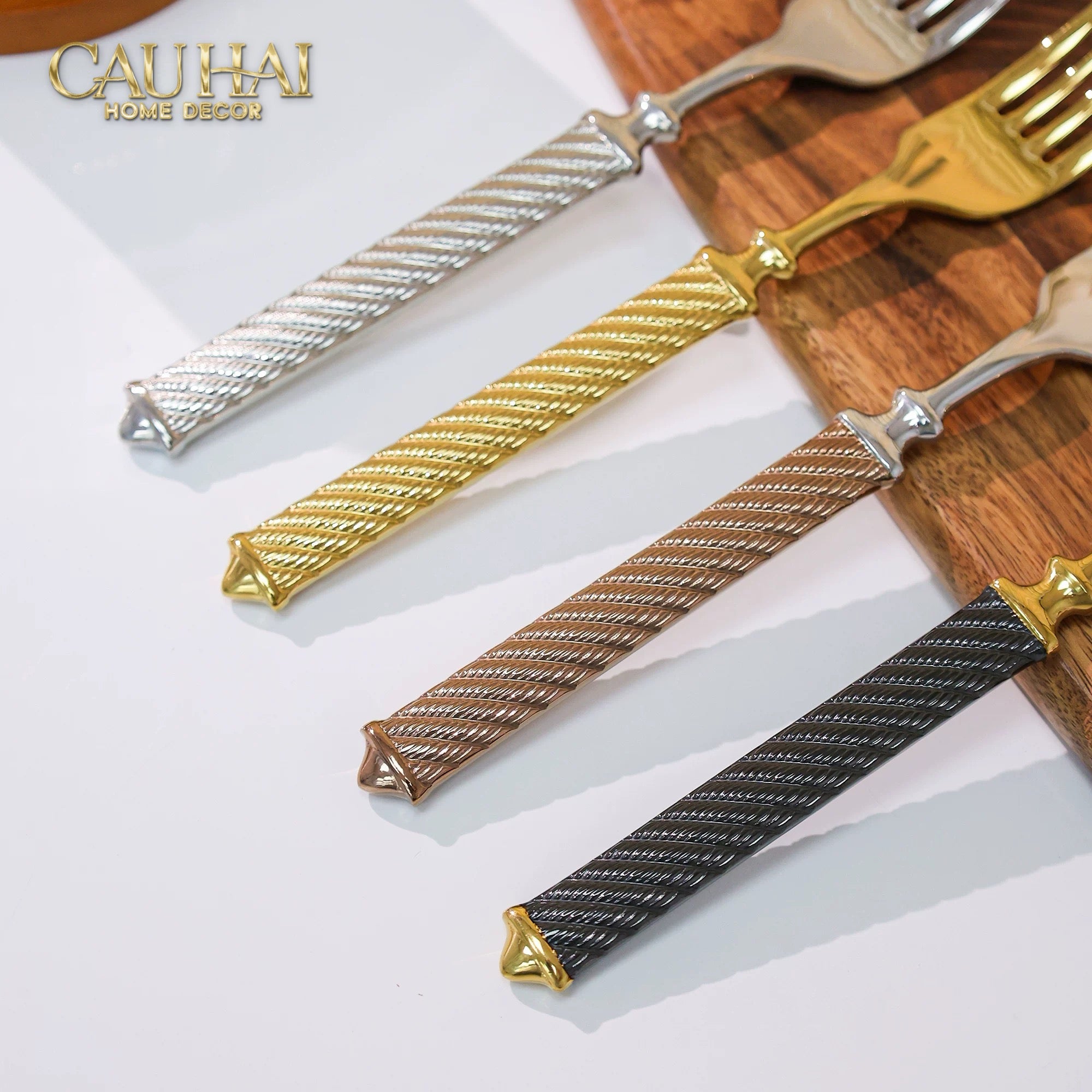 Maison Couture - Set Dao Muỗng Nĩa  4 Món H Class Soleil Pillar Monolith Prestige Dinner Cutlery Set 4pcs