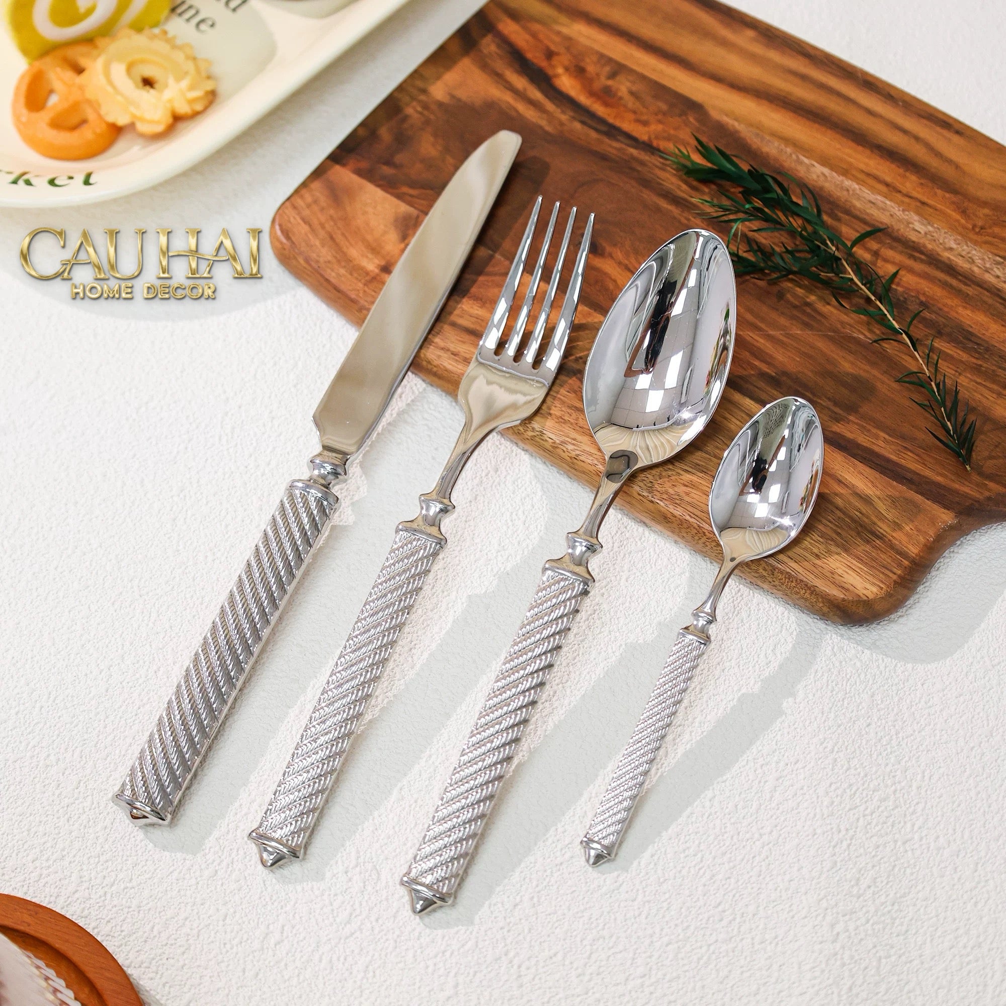 Maison Couture - Set Dao Muỗng Nĩa  4 Món H Class Soleil Pillar Monolith Prestige Dinner Cutlery Set 4pcs
