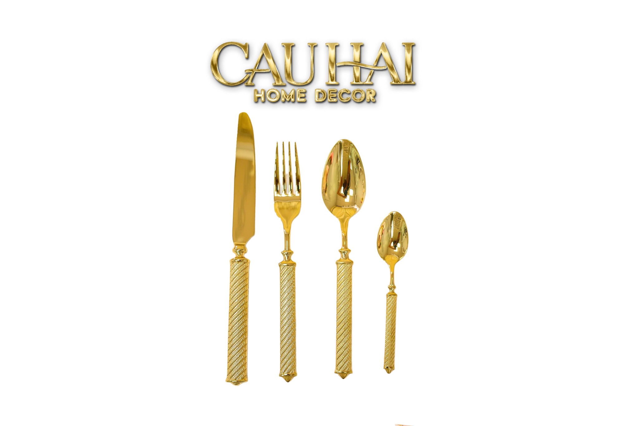 Maison Couture - Set Dao Muỗng Nĩa  4 Món H Class Soleil Pillar Monolith Prestige Dinner Cutlery Set 4pcs
