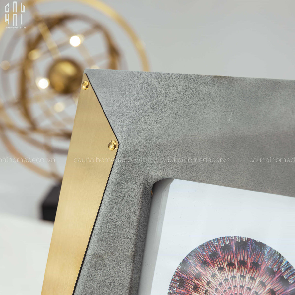 Maison Couture - Set Khung Ảnh Da Gray Christian Diamant Facetté Lux Python Frame-KHUNG ẢNH-CẬU HAI HOME DECOR