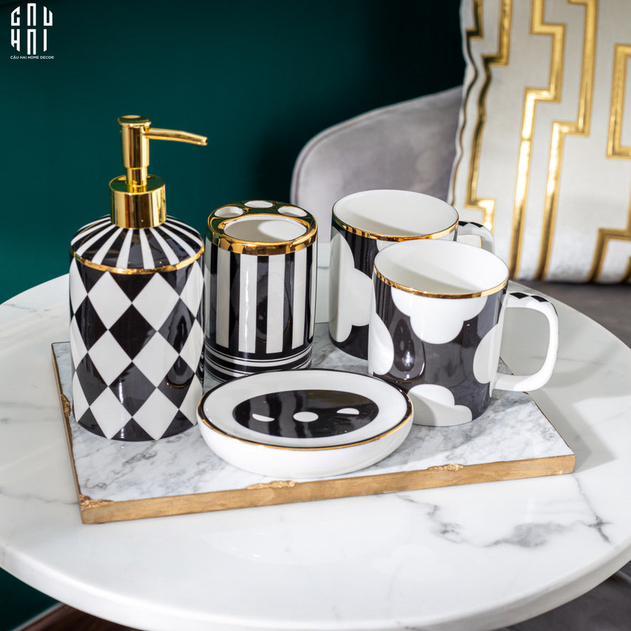 Maison Couture - Set Nhà Tắm Château Clover Signature - L’Atelier Rayé Bathroom Vanity 5pcs - CẬU HAI HOME DECOR