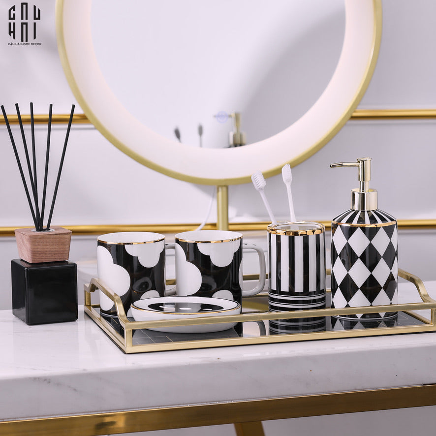 Maison Couture - Set Nhà Tắm Château Clover Signature - L’Atelier Rayé Bathroom Vanity 5pcs - CẬU HAI HOME DECOR