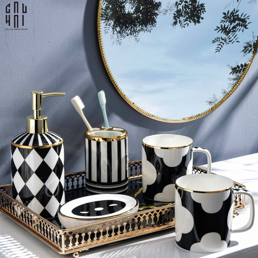Maison Couture - Set Nhà Tắm Château Clover Signature - L’Atelier Rayé Bathroom Vanity 5pcs - CẬU HAI HOME DECOR