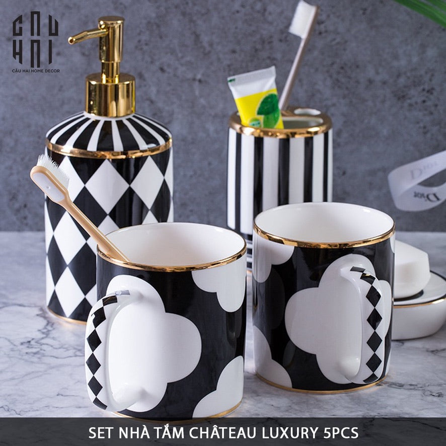 Maison Couture - Set Nhà Tắm Château Clover Signature - L’Atelier Rayé Bathroom Vanity 5pcs - CẬU HAI HOME DECOR