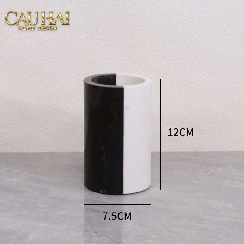 Maison Couture - Set Nhà Tắm Đá Marble - Monolith Noir & Ivoire Intellectual Vanity 4Pcs - CẬU HAI HOME DECOR