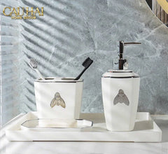 Maison Couture - Set Nhà Tắm G Class Élégance Miel Doré – Golden Queen Bee 5Pcs-CẬU HAI HOME DECOR