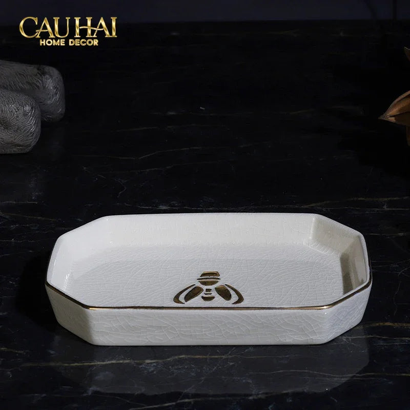 Maison Couture - Set Nhà Tắm G Class Élégance Miel Doré – Golden Queen Bee 5Pcs-CẬU HAI HOME DECOR