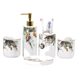 Maison Couture - Set Nhà Tắm Gốm Sứ Jardin Sauvage D'Or 5pcs - Cậu Hai Home Decor