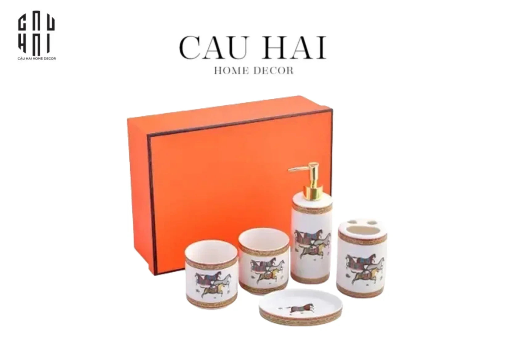 Maison Couture - Set Nhà Tắm H Class Oriental Héritage Cheval Premium 5Pcs Bathroom Vanities-CẬU HAI HOME DECOR