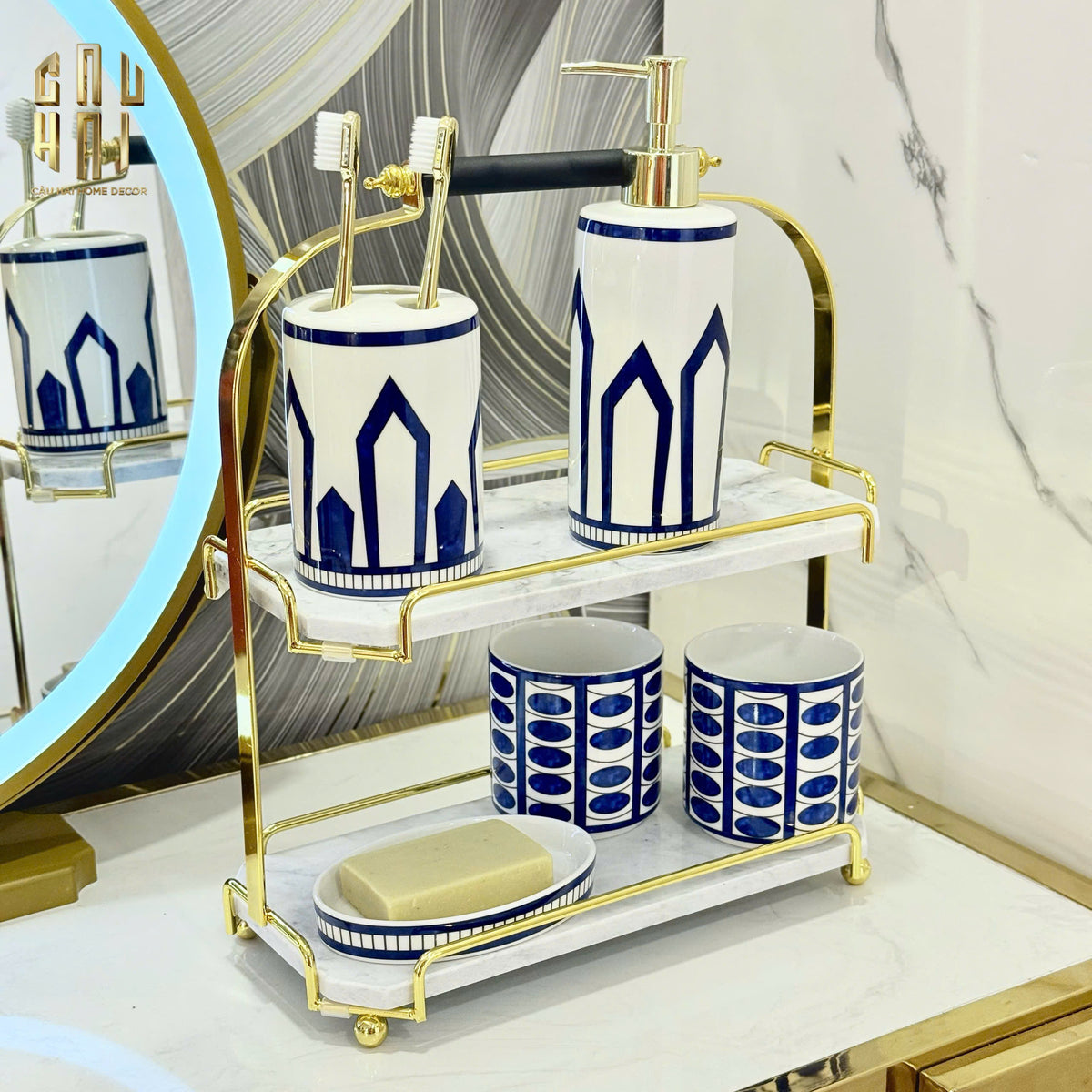 Maison Couture - Set Nhà Tắm H Class Royale Blue Château Bathroom Vanity-Set nhà tắm bathroom vanities-CẬU HAI HOME DECOR